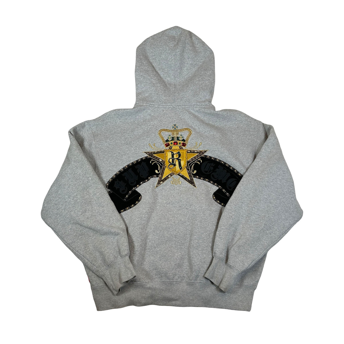 Supreme Crest Zip Up Hooded Sweatshirt Heather Grey [USED] - S (Used)