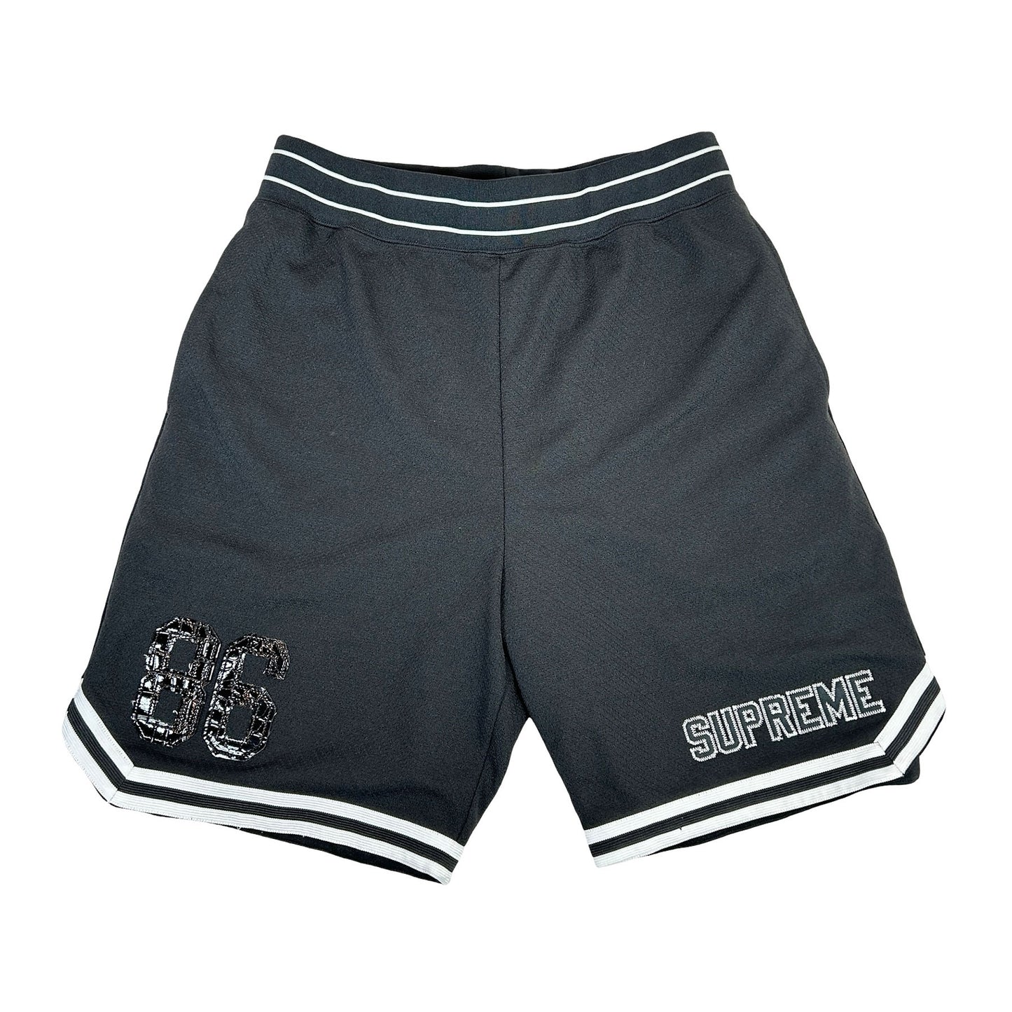 Supreme Faux Croc Basketball Short Black [USED] - S (Used)