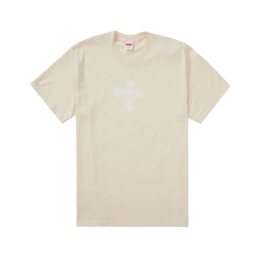 Supreme Cross Box Logo Tee Natural [USED] - L (Used)