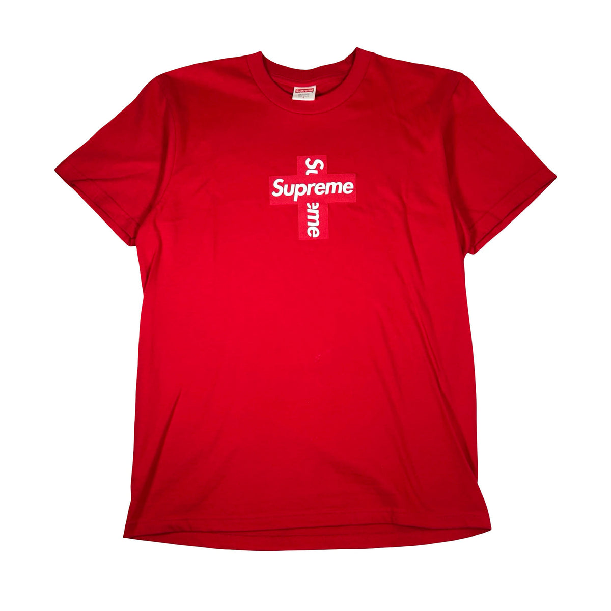 Supreme Cross Box Logo Tee Red [USED] - S (Used)