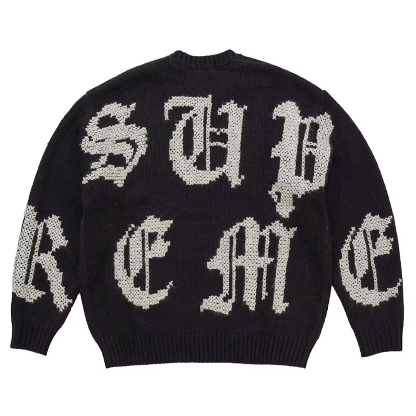 Supreme Cross Stitch Logo Sweater Black