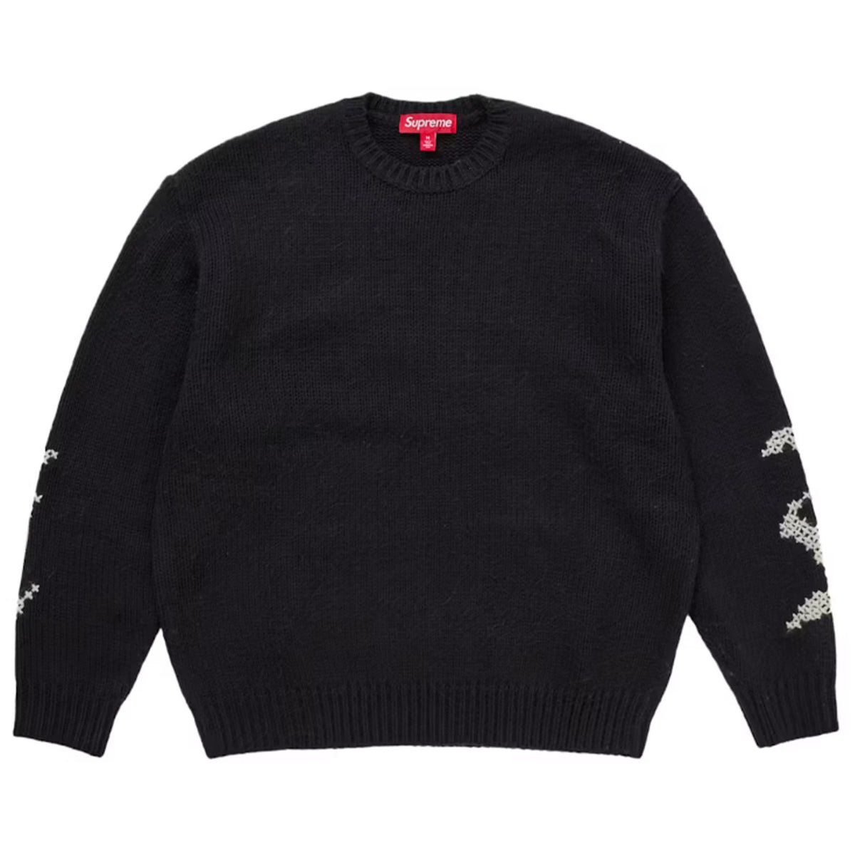 Supreme Cross Stitch Logo Sweater Black