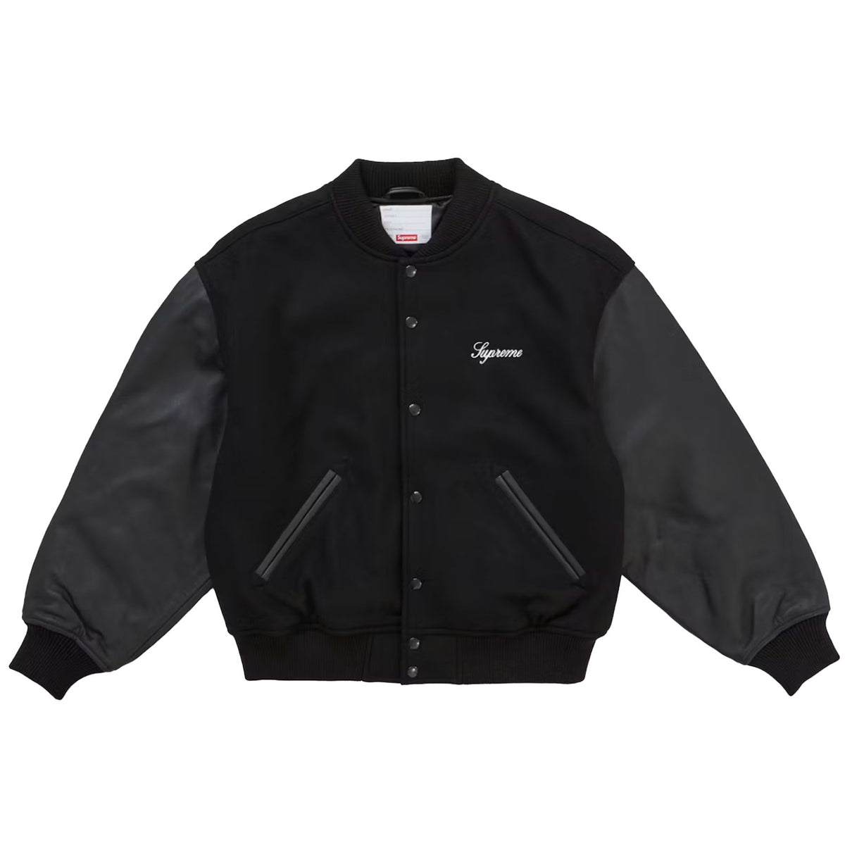 Supreme Cross Varsity Jacket Black