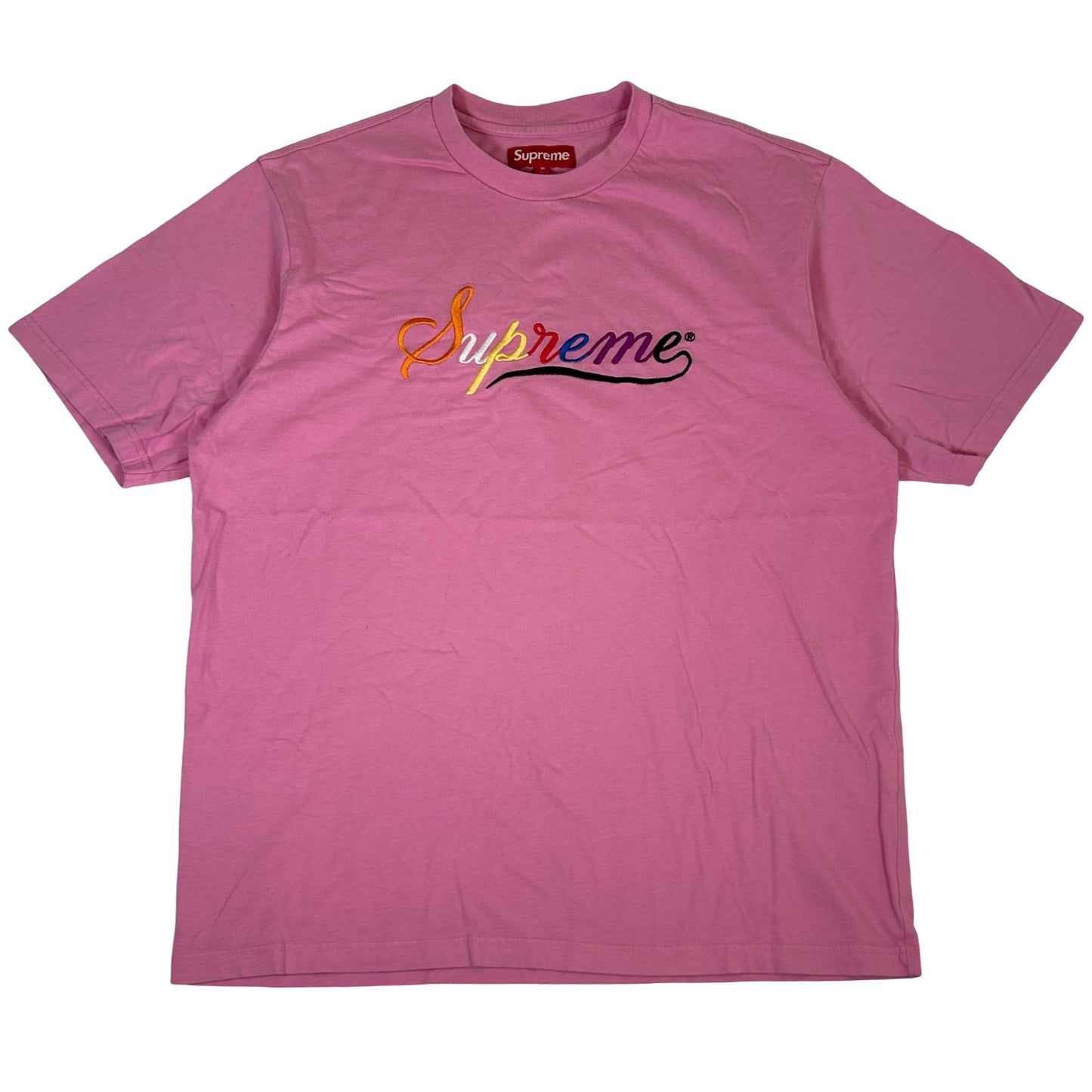Supreme Cursive S/S Top Pink [USED] - M (Used)