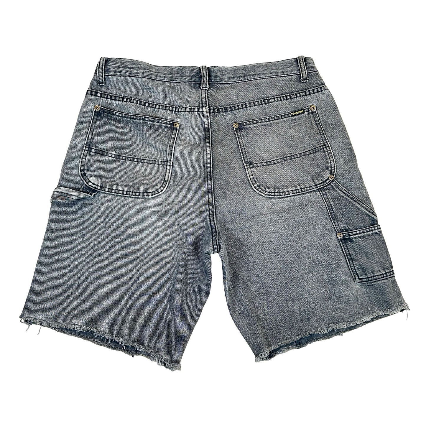 Supreme Cutoff Double Knee Denim Painter Short Black [USED] - 32 (Used)