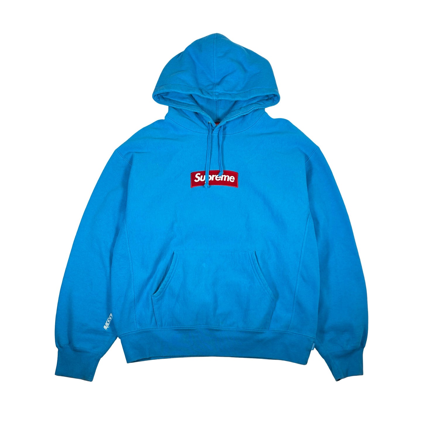 Supreme Box Logo Hooded Sweatshirt (FW25) Cyan [USED] - M (Used)