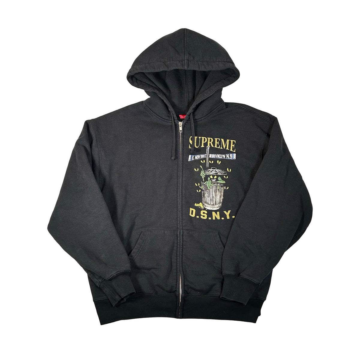 Supreme DSNY Zip Up Hooded Sweatshirt Black [USED] - M (Used)