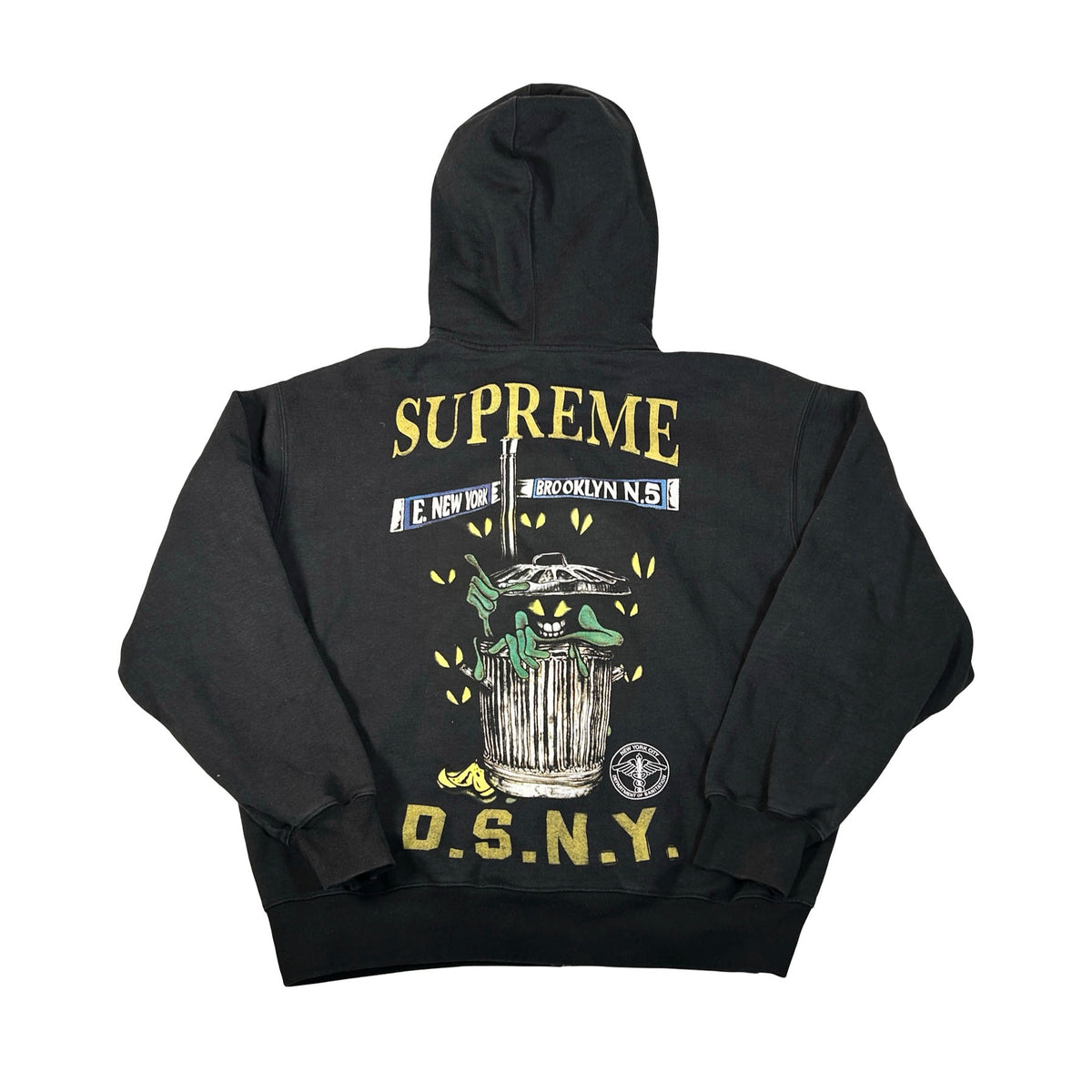 Supreme DSNY Zip Up Hooded Sweatshirt Black [USED] - M (Used)