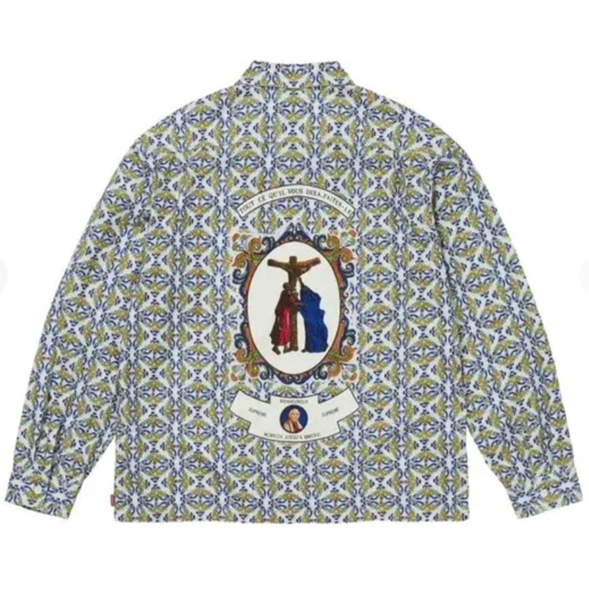 Supreme Devotion Flannel Zip Up Shirt White