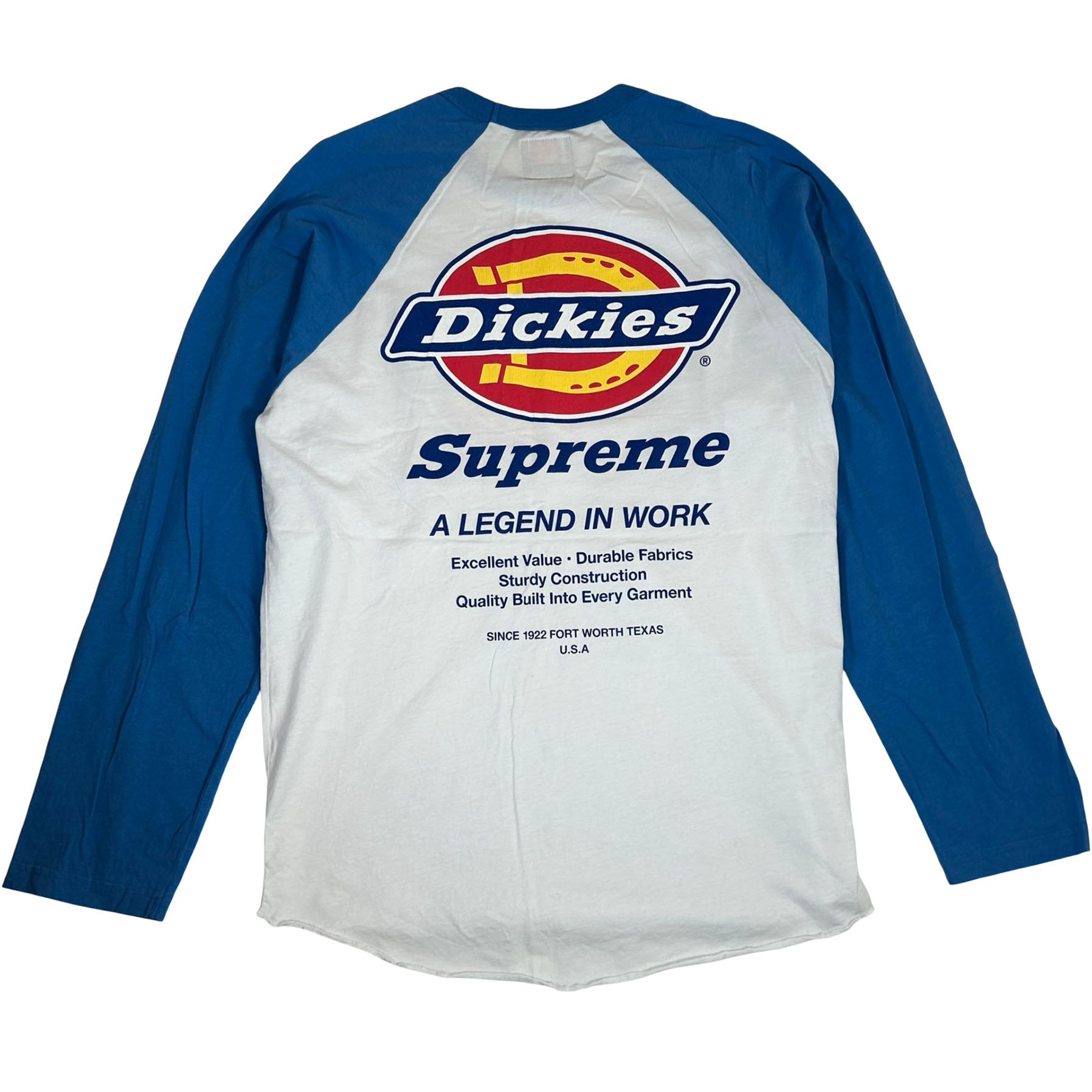 Supreme Dickies Raglan L/S Top Blue [USED] - S (Used) – DISTRICT