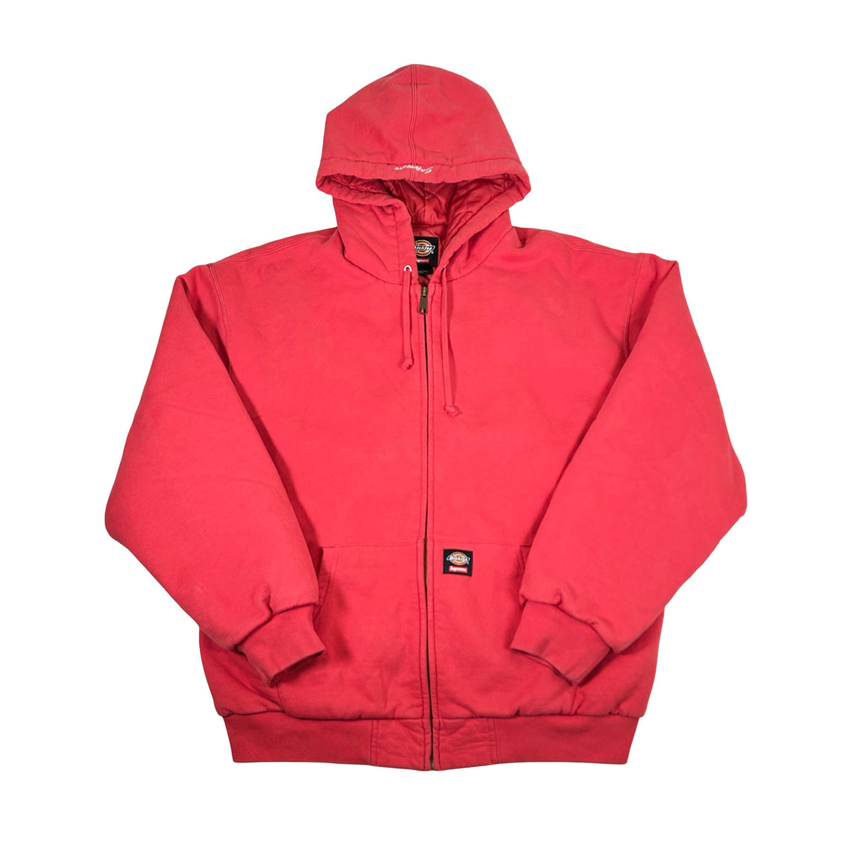Supreme Dickies Quilted Lined Zip Up Hooded Sweatshirt (FW25) Red [USED] - L (Used)