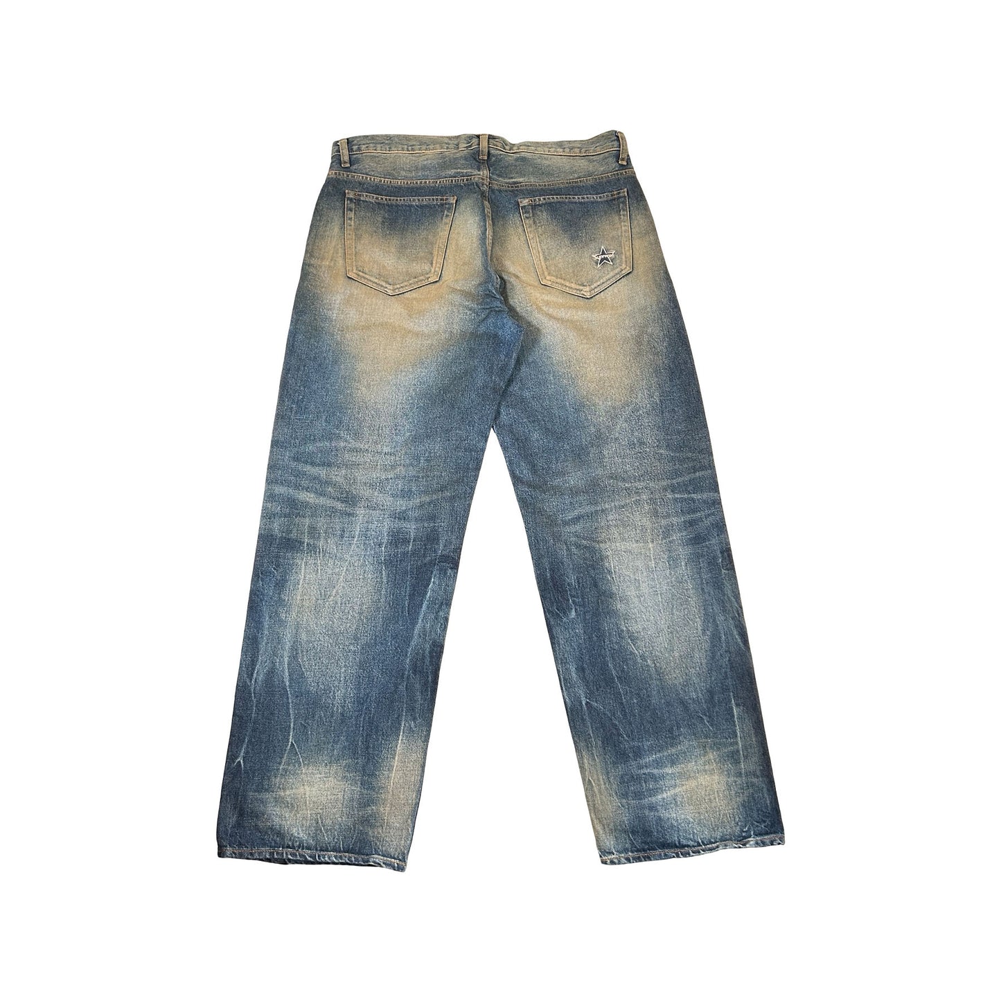 Supreme Distressed Loose Fit Selvedge Jean (SS26) Washed Indigo [USED] - 34 (Used)