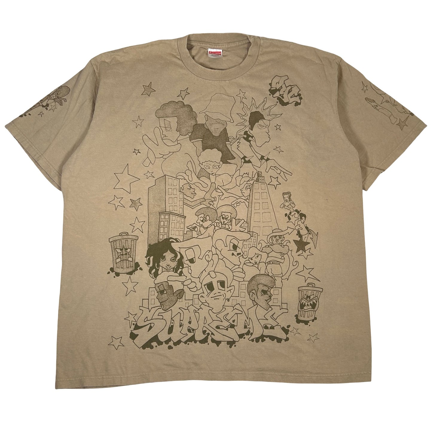 Supreme Downtown Tee Khaki [USED] - XXL (Used)
