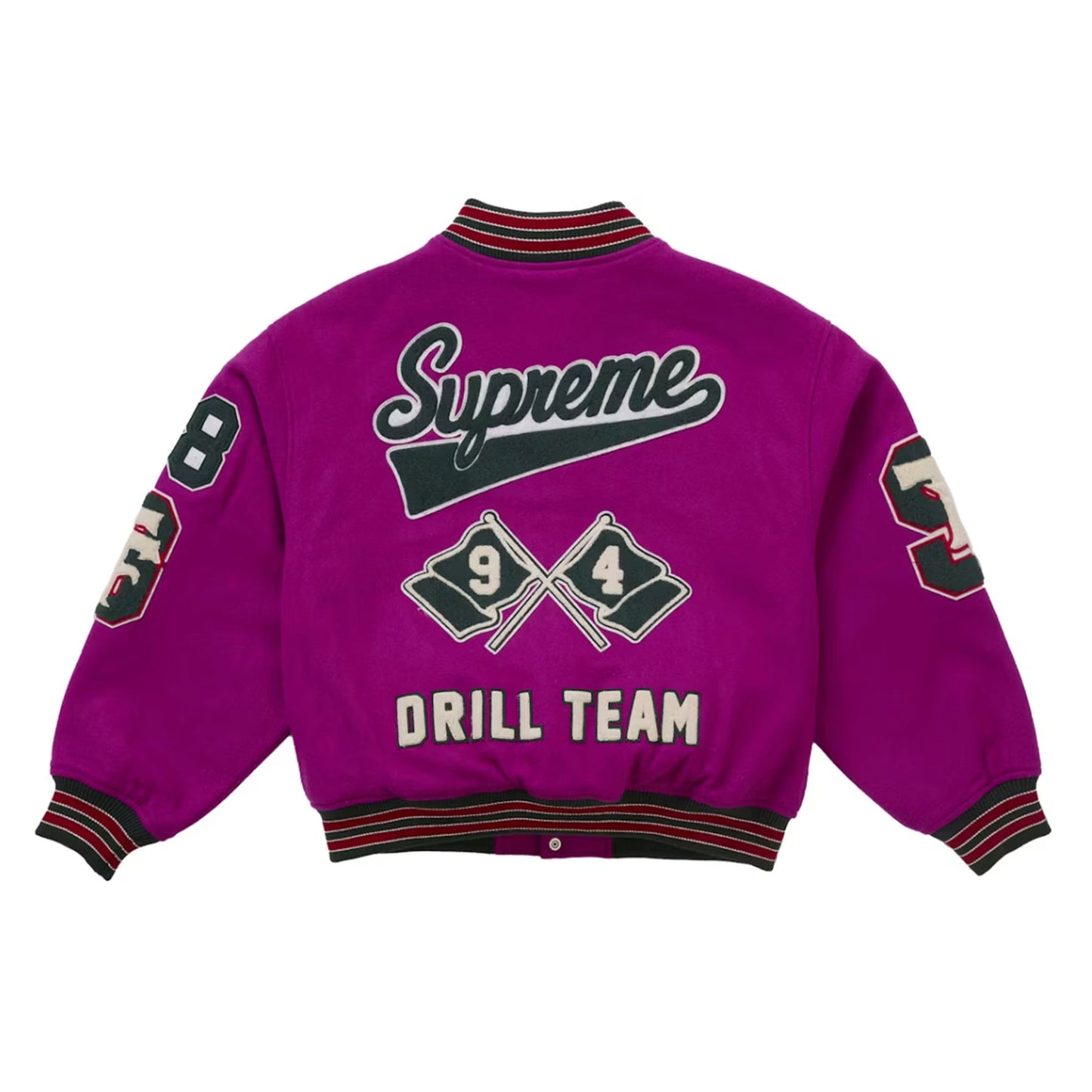 Supreme Drill Team Varsity Jacket Magenta [USED] - XL (Used)