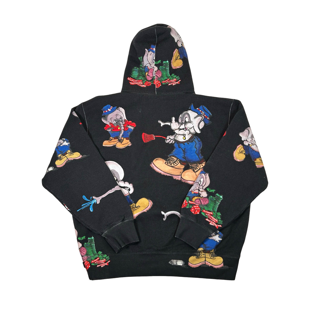 Supreme Elephant Hooded Sweatshirt Black [USED] - L (Used)