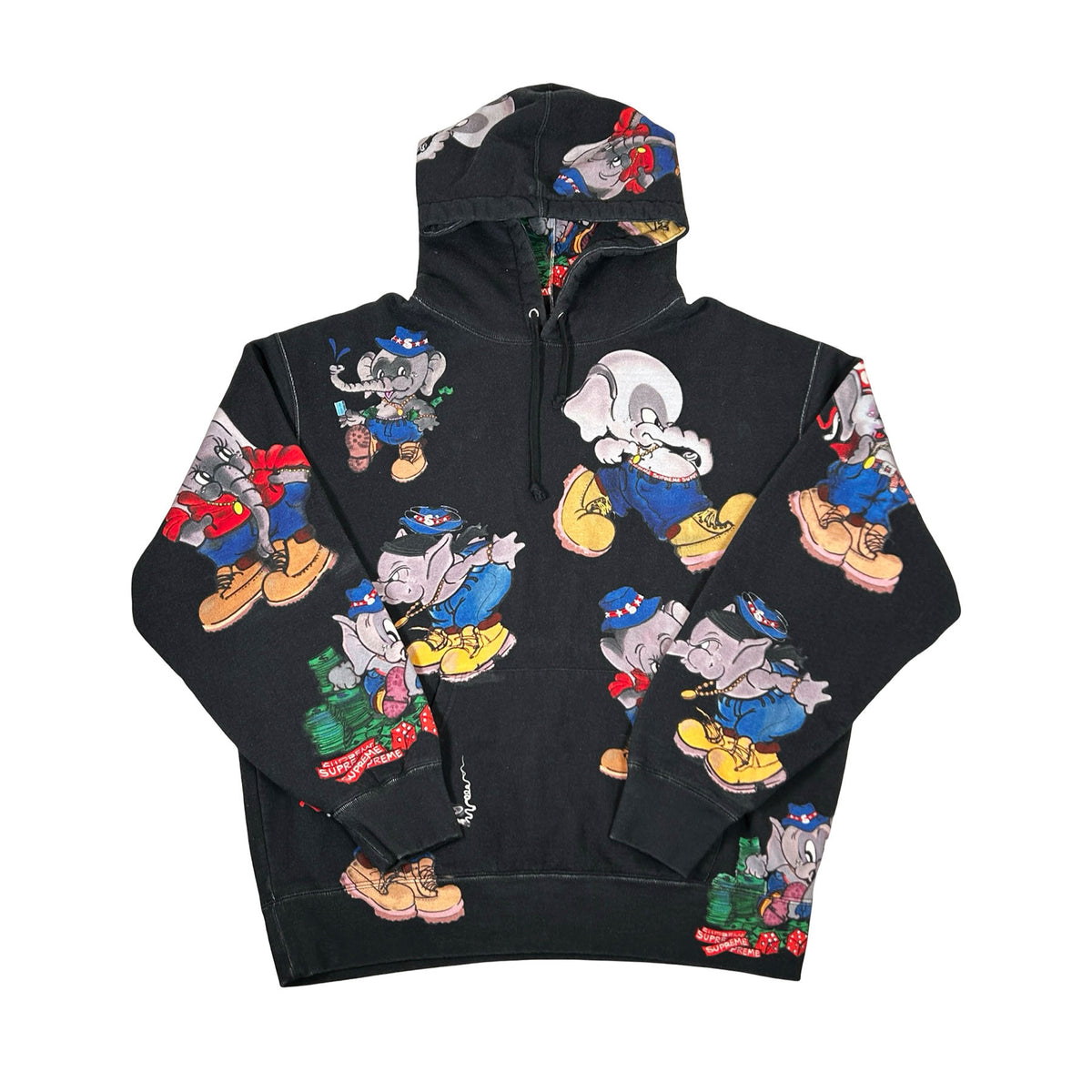 Supreme Elephant Hooded Sweatshirt Black [USED] - L (Used)