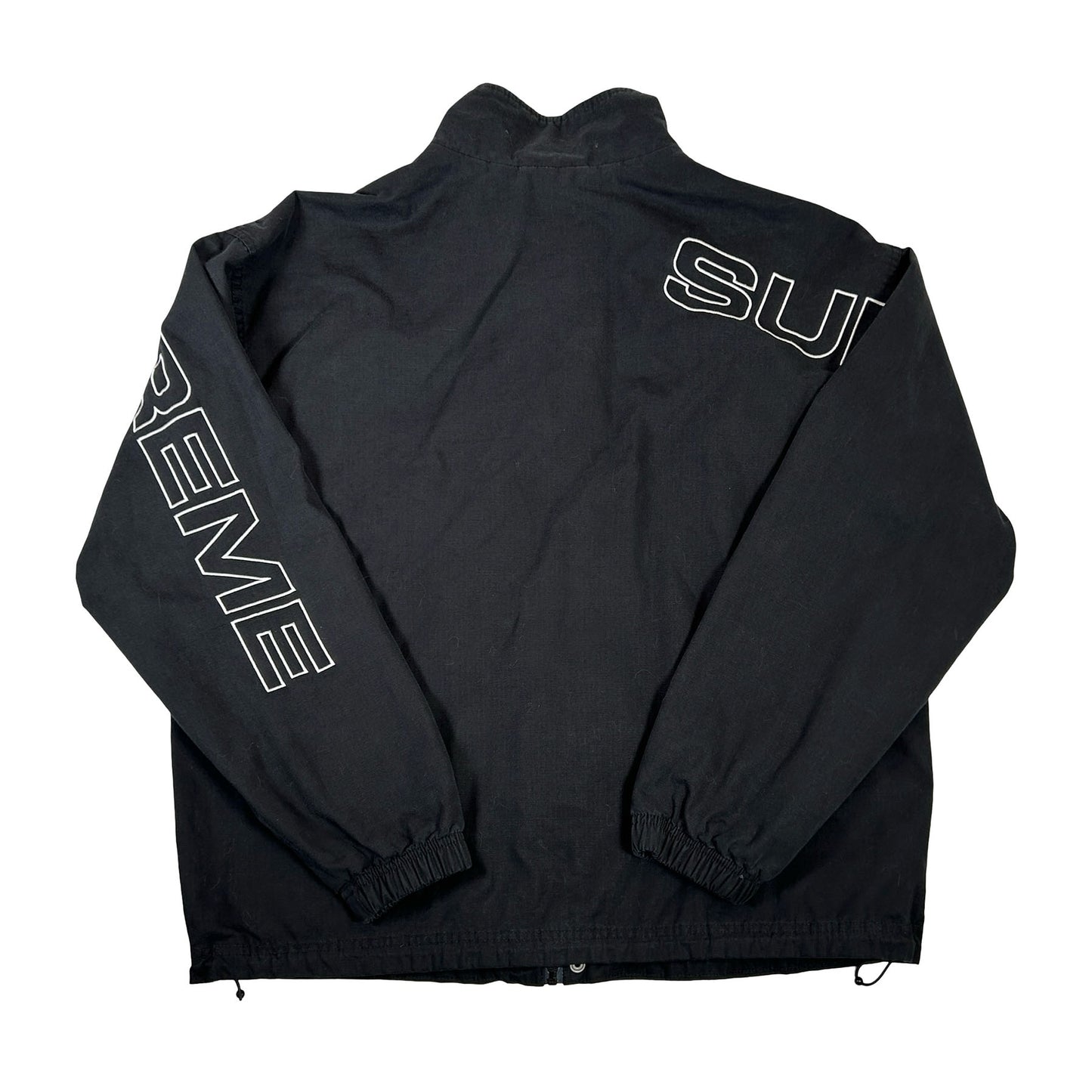 Supreme Spellout Embroidered Ripstop Track Jacket Black [USED] - S (Used)