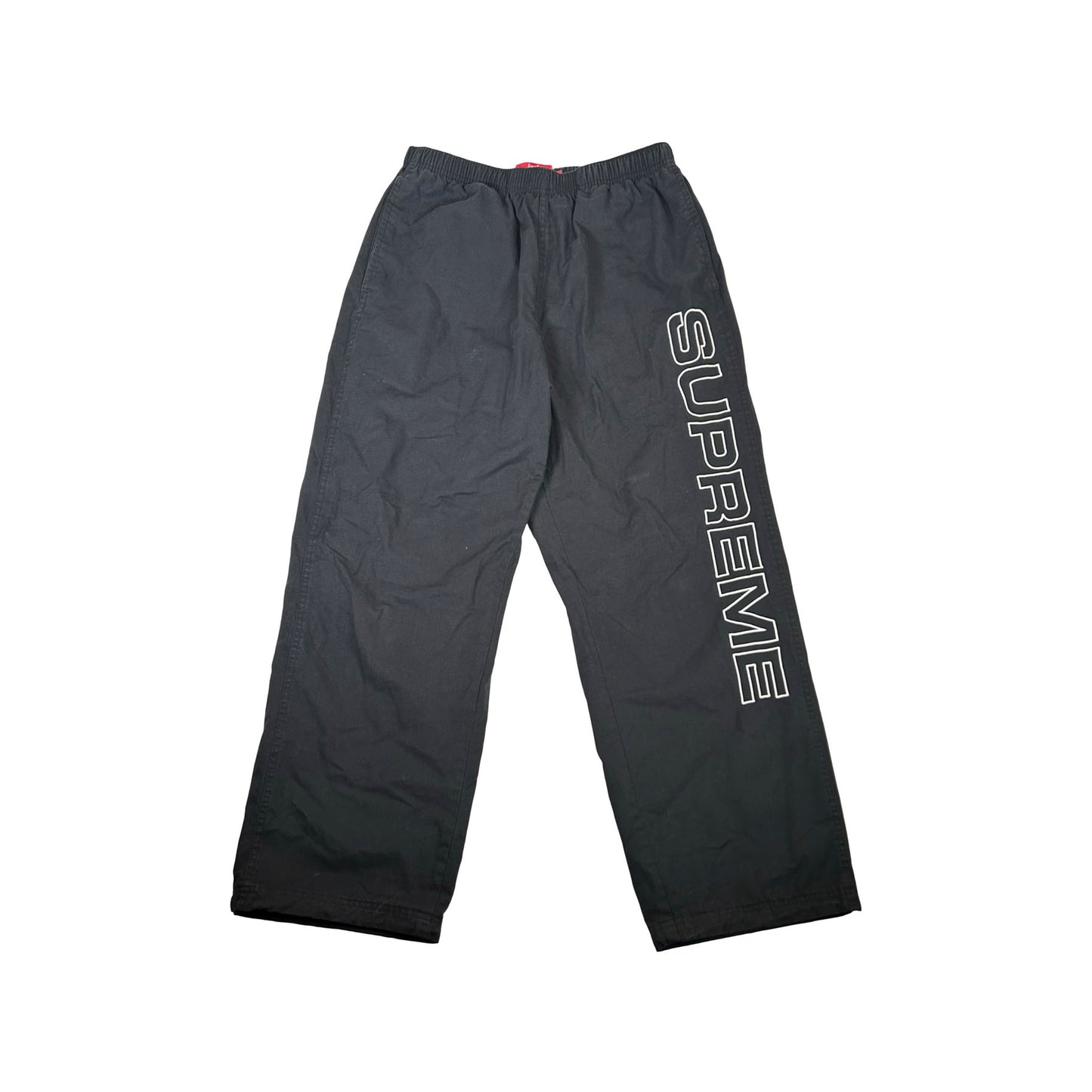 Supreme Spellout Embroidered Track Pant (FW24) Black [USED] - S (Used2)
