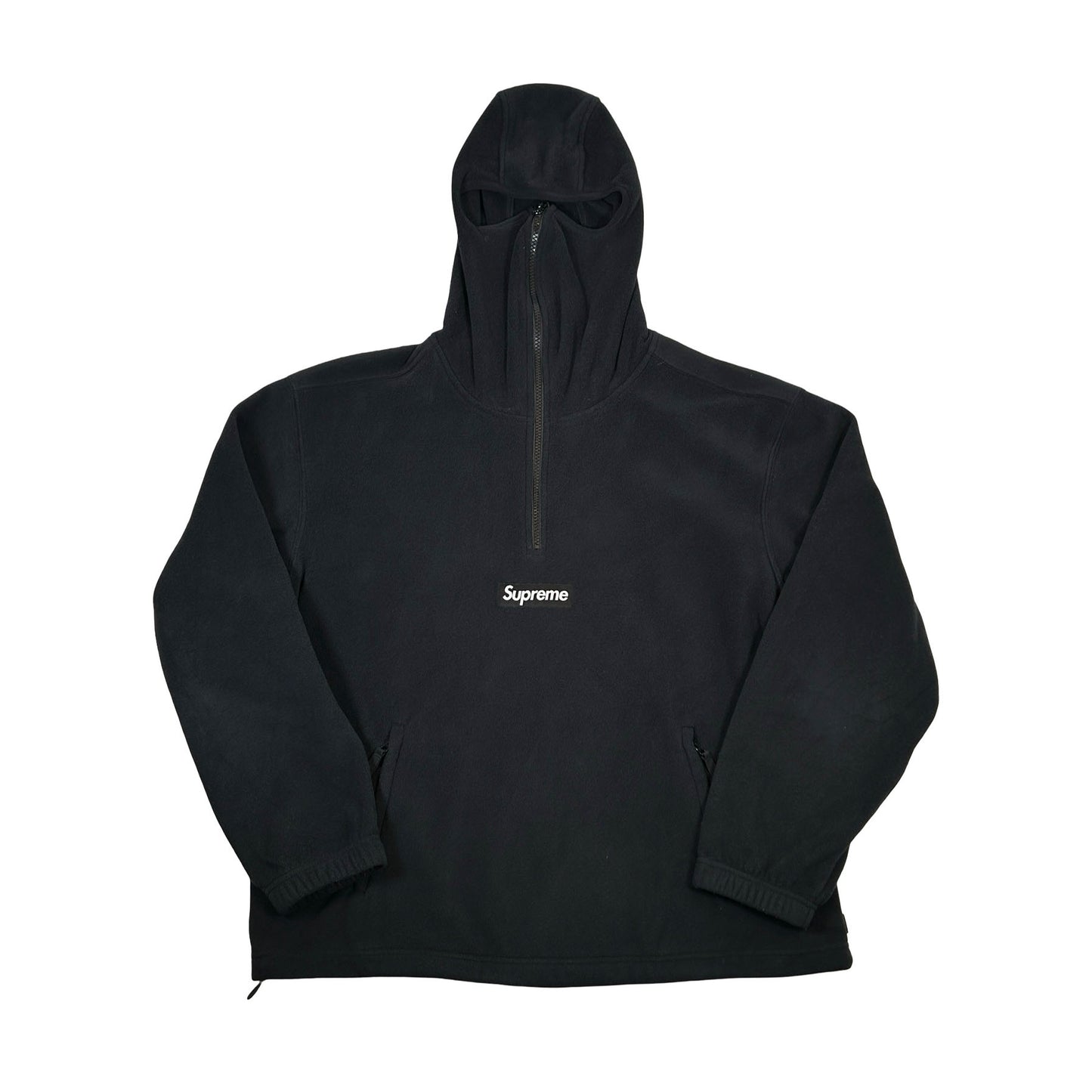 Supreme Polartec Face Mask Half Zip Hooded Sweatshirt Black [USED] - L (Used2)