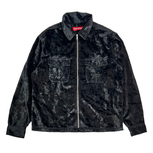 Supreme Faux Fur Zip Up Shirt Black [USED] - S (Used)