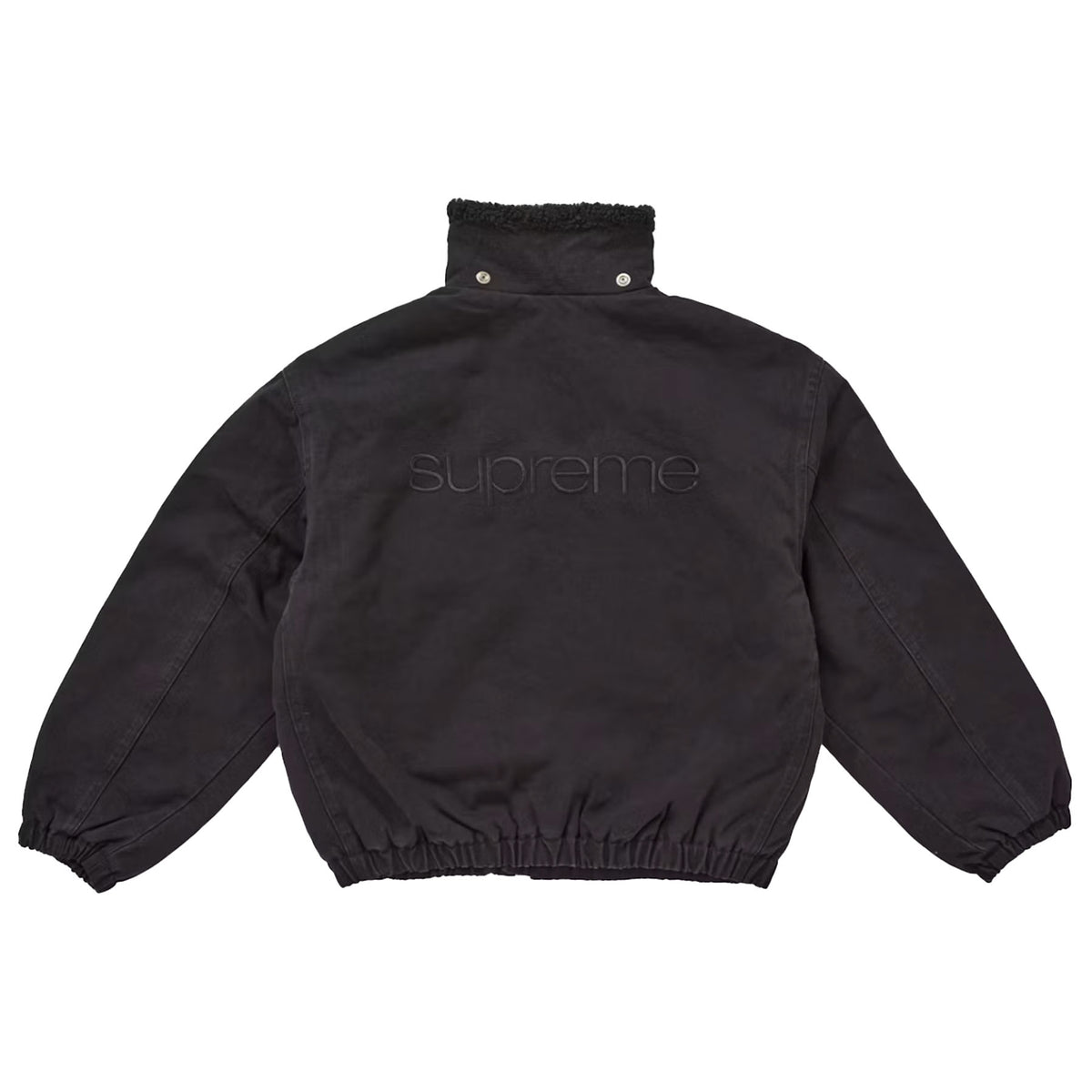 Supreme Faux Sherling Lined Bomber Jacket (FW25) Black