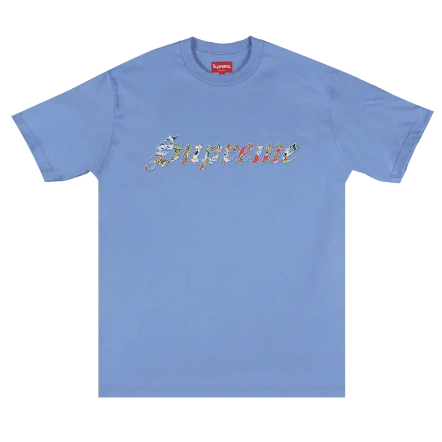 Supreme Floral Appliqué Short-Sleeve Top Light Blue [USED] - M (Used)