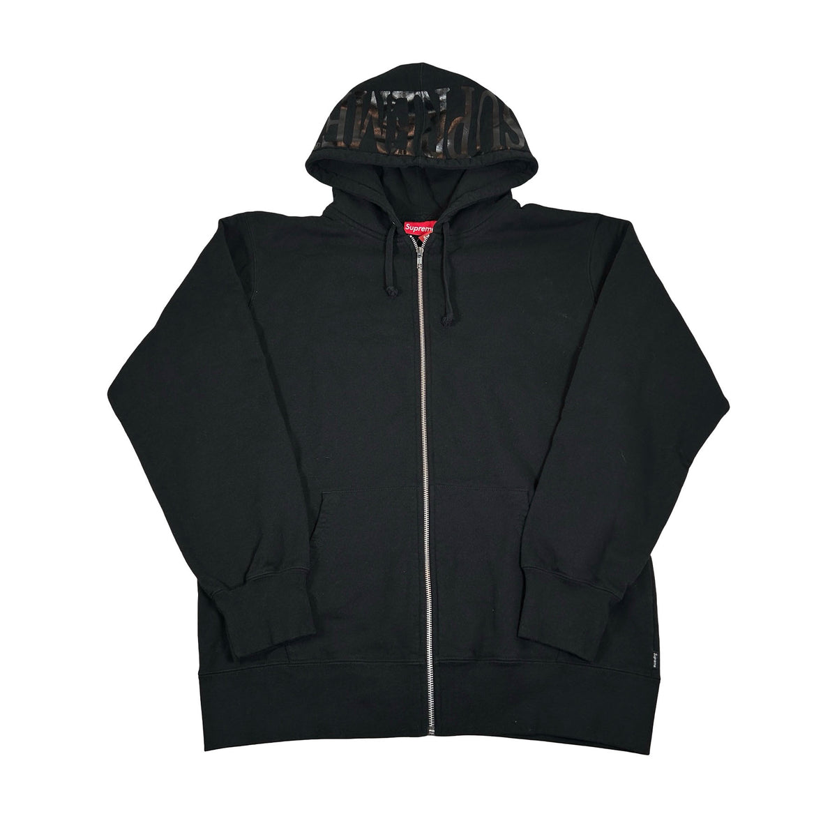 Supreme Hood Foil Zip Up Black