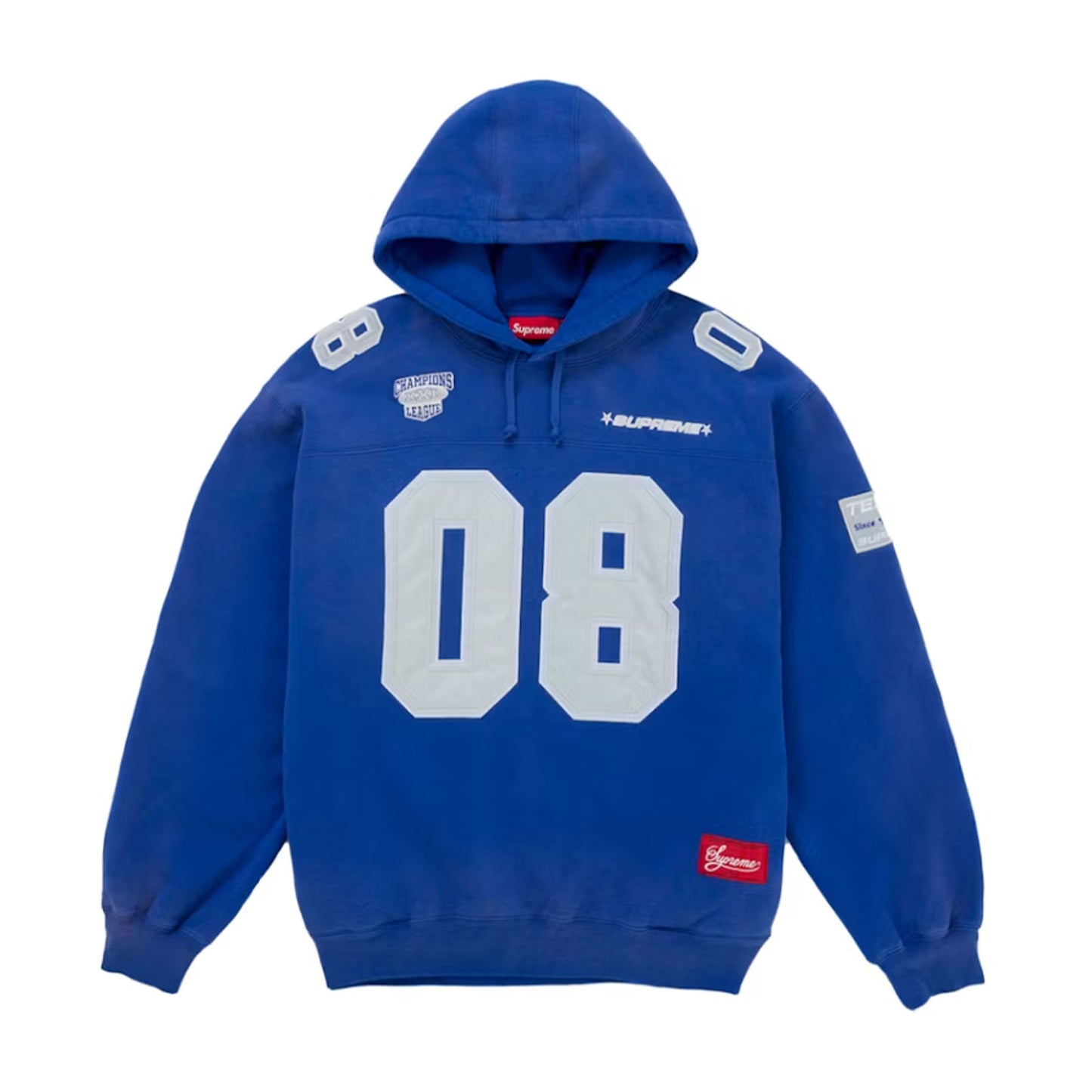Supreme Football Jersey Hooded Sweatshirt Royal