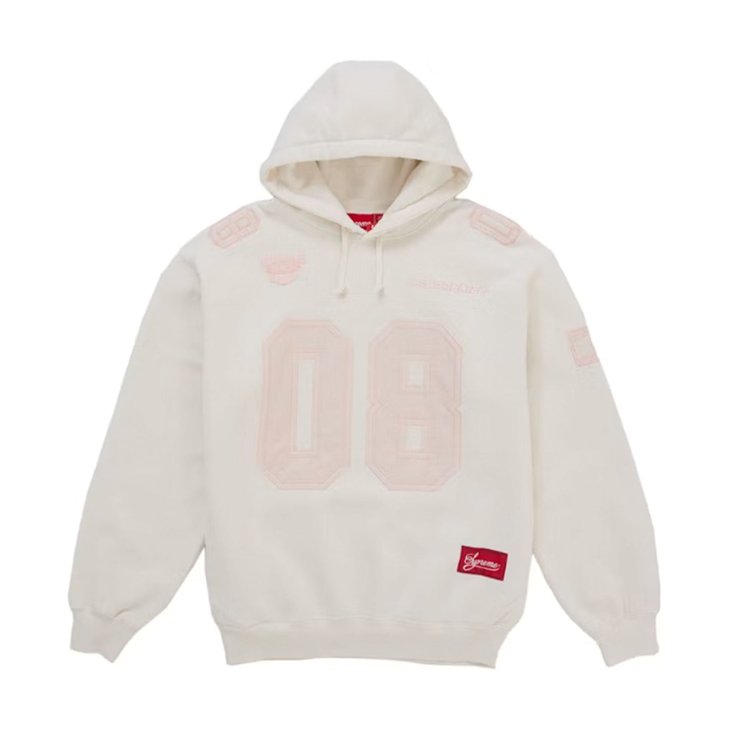 Supreme Football Jersey Hooded Sweatshirt White