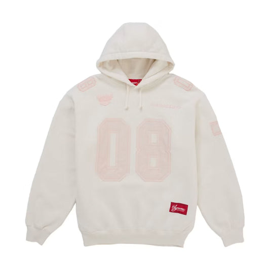 Supreme Football Jersey Hooded Sweatshirt White