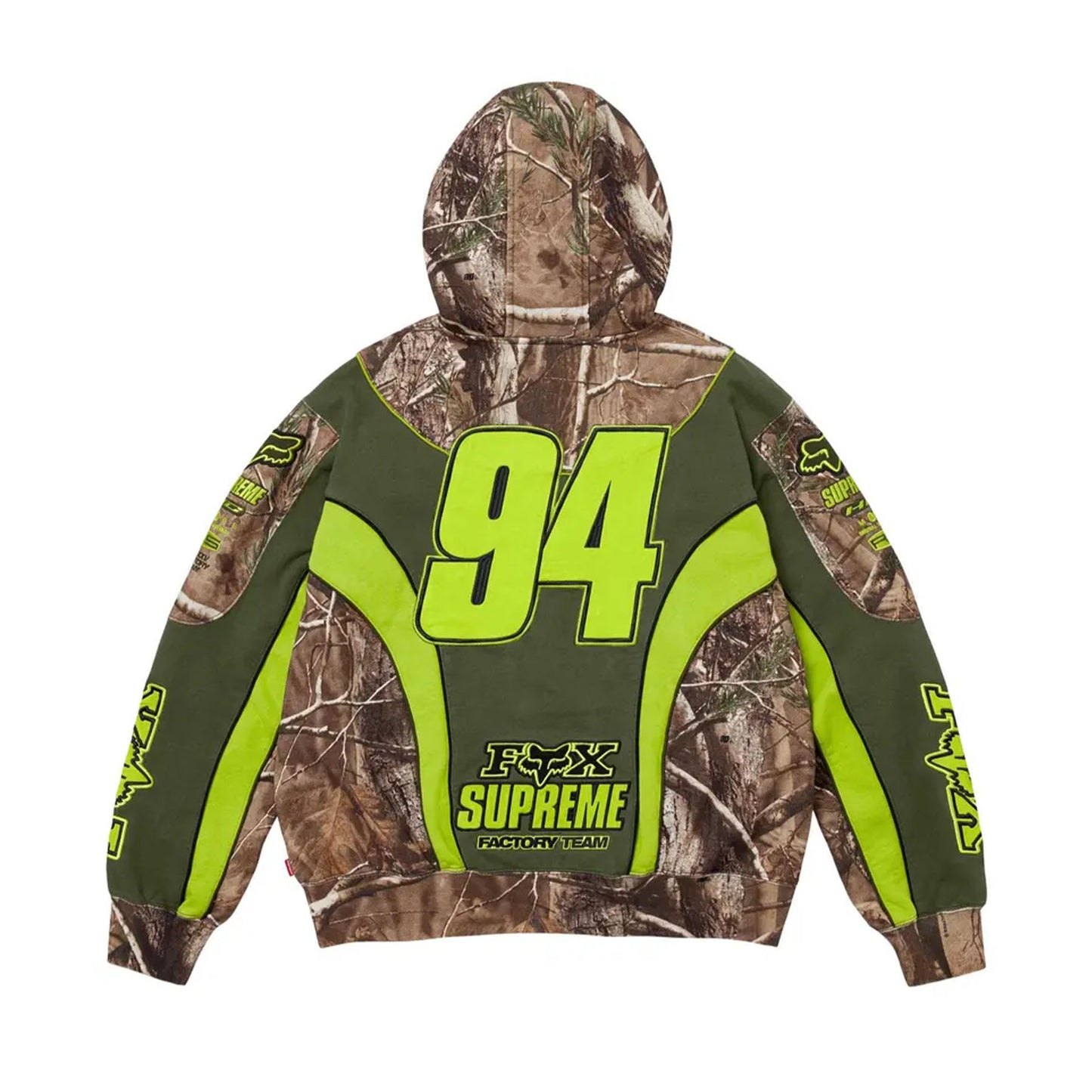 Supreme Fox Racing Zip Up Hooded Sweatshirt Realtree Hardwoods Camo