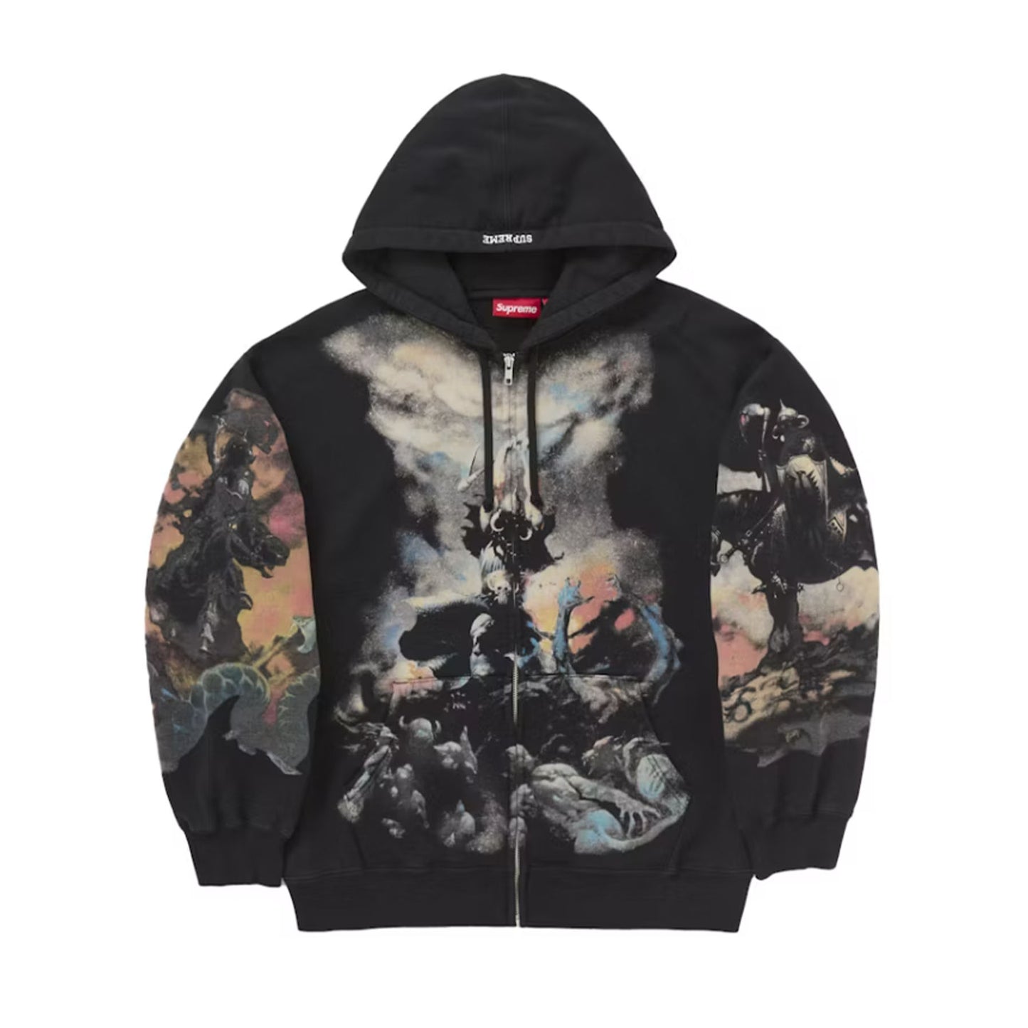 Supreme Frazetta Zip Up Hooded Sweatshirt Black