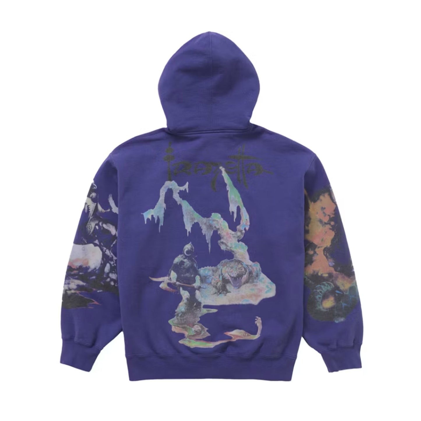 Supreme Frazetta Zip Up Hooded Sweatshirt Washed Navy [USED] - L (Used)