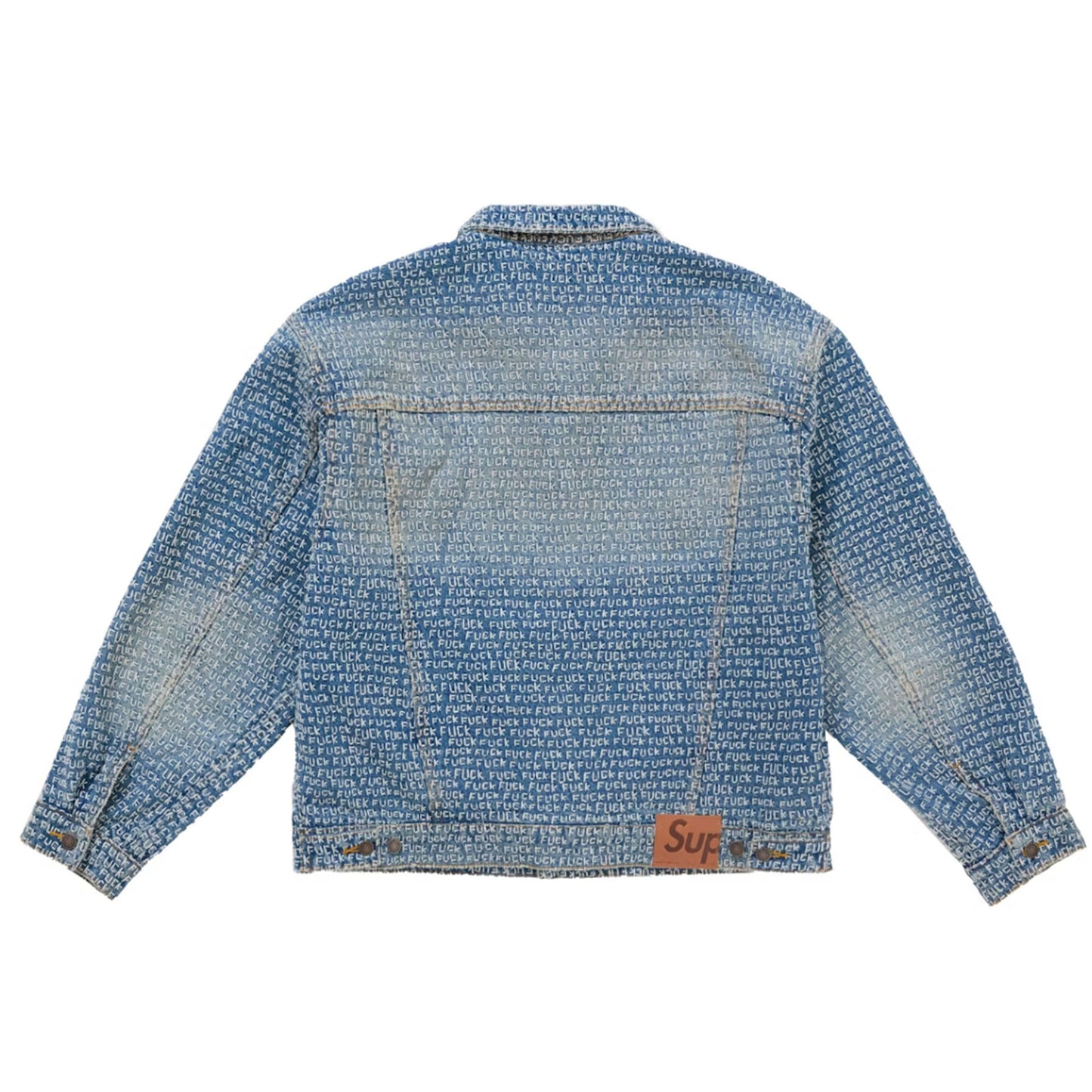 Supreme Fuck Stitch Denim Trucker Jacket Blue [USED] - M (Used)