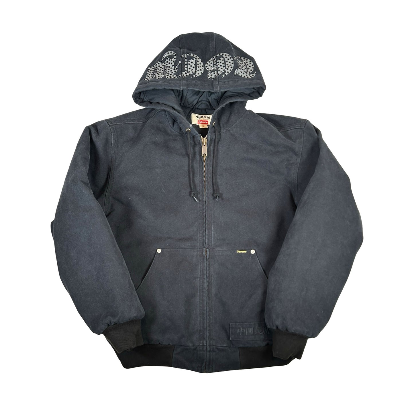 Supreme The Great China Wall Hooded Work Jacket Black [USED] - S (Used)