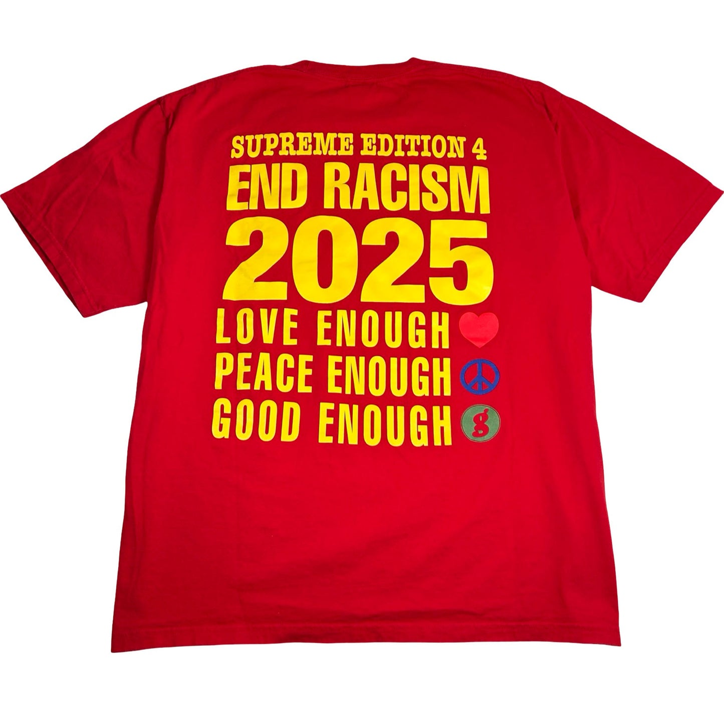 Supreme GOODENOUGH End Racism Tee Red [USED] - XXL (Used)