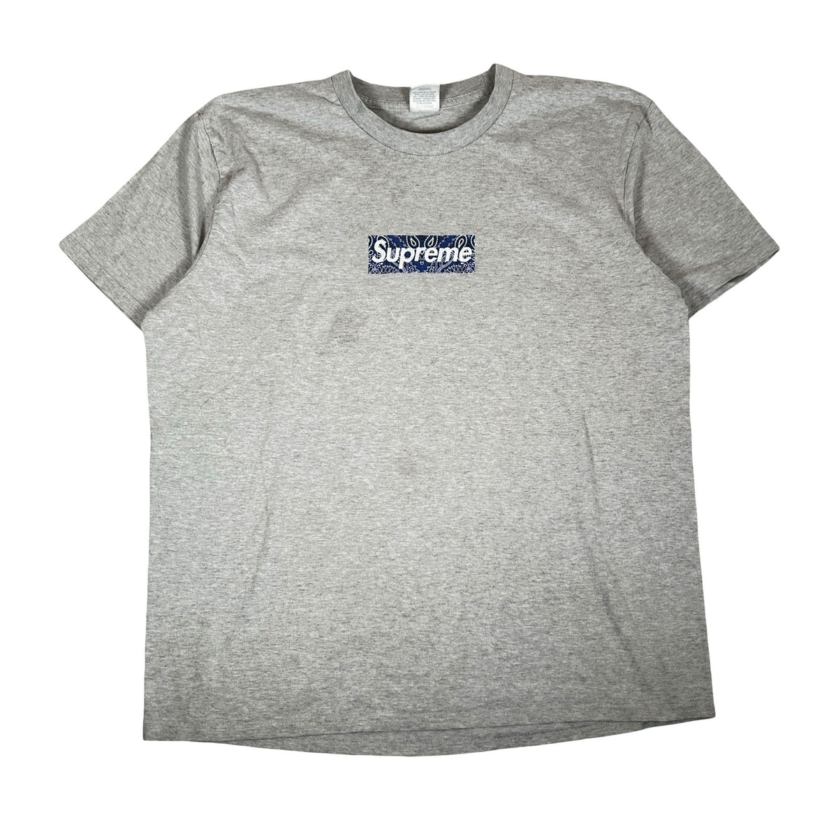 Supreme Bandana Box Logo Tee Heather Grey [USED] - L (Used)