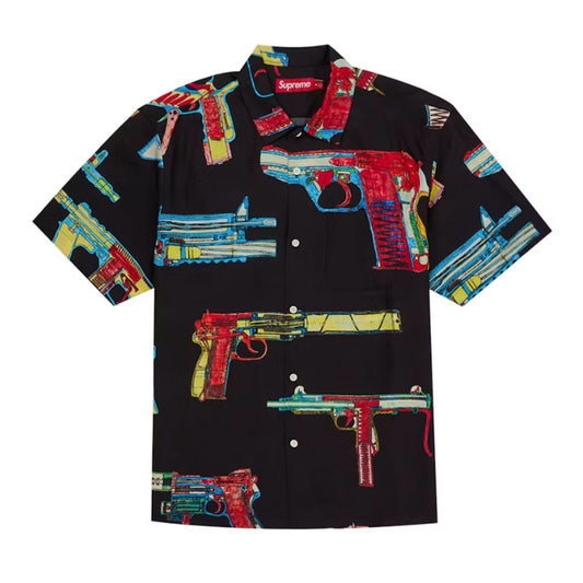 Supreme Guns Silk S/S Shirt Black