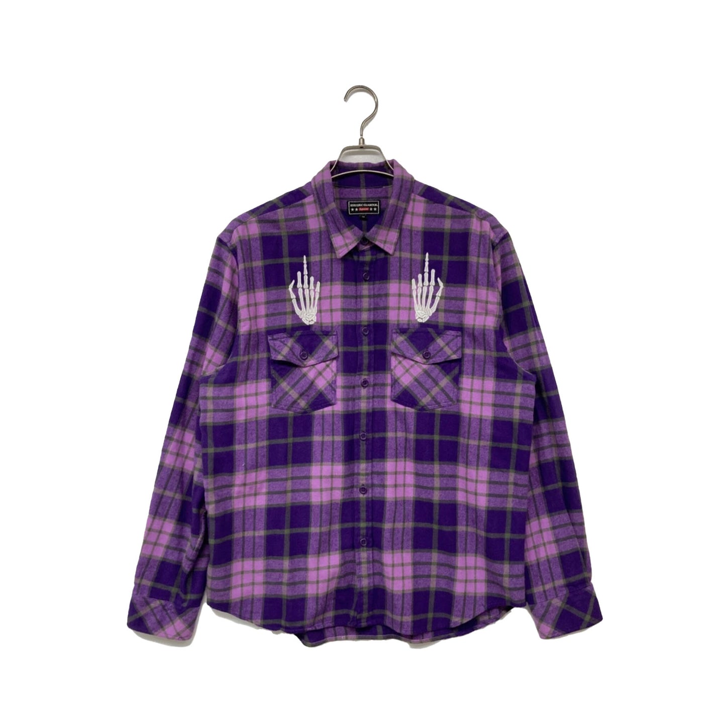 Supreme Hystreic Glamour Plaid Flannel Shirt Purple [USED] - L (Used)