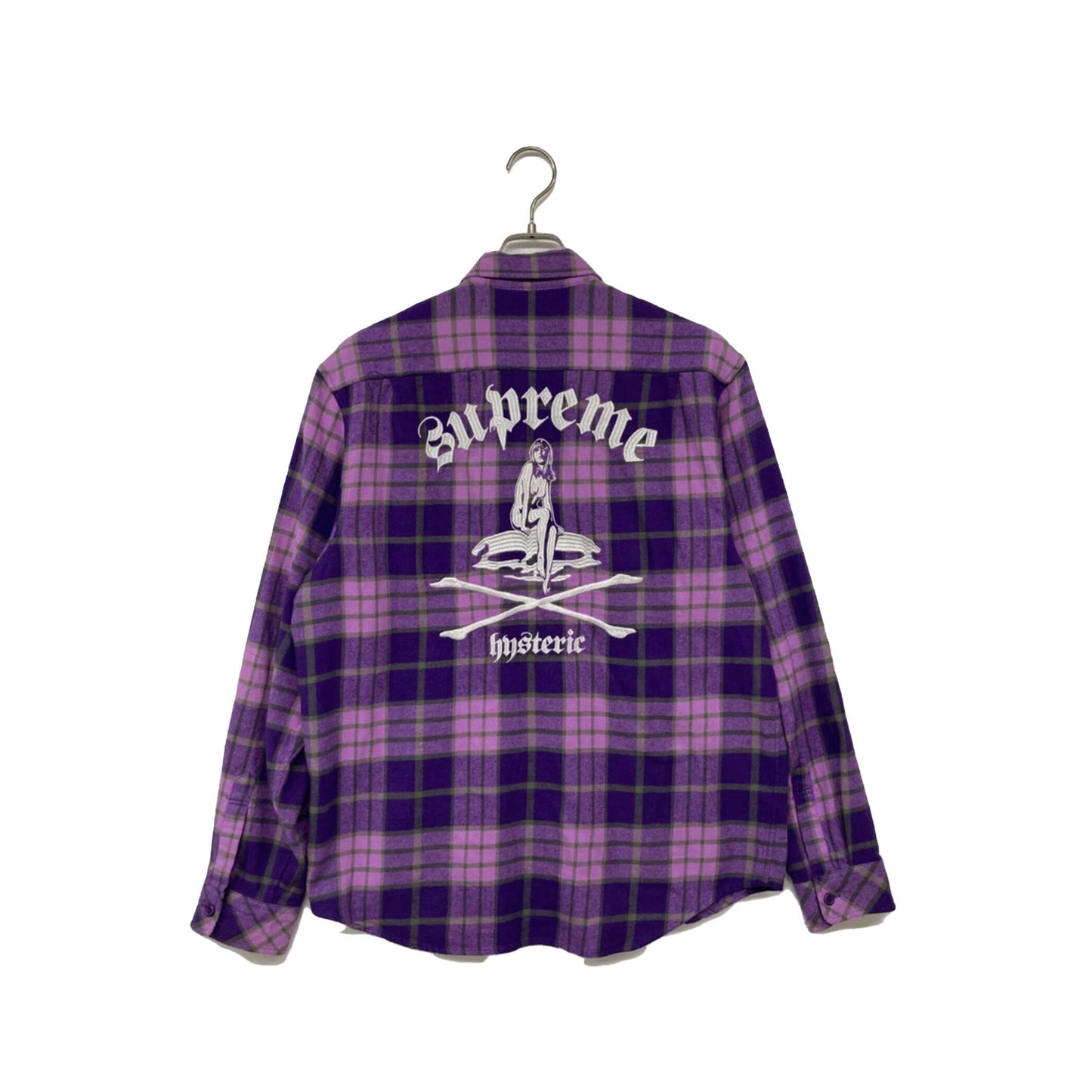 Supreme Hystreic Glamour Plaid Flannel Shirt Purple [USED] - L (Used)