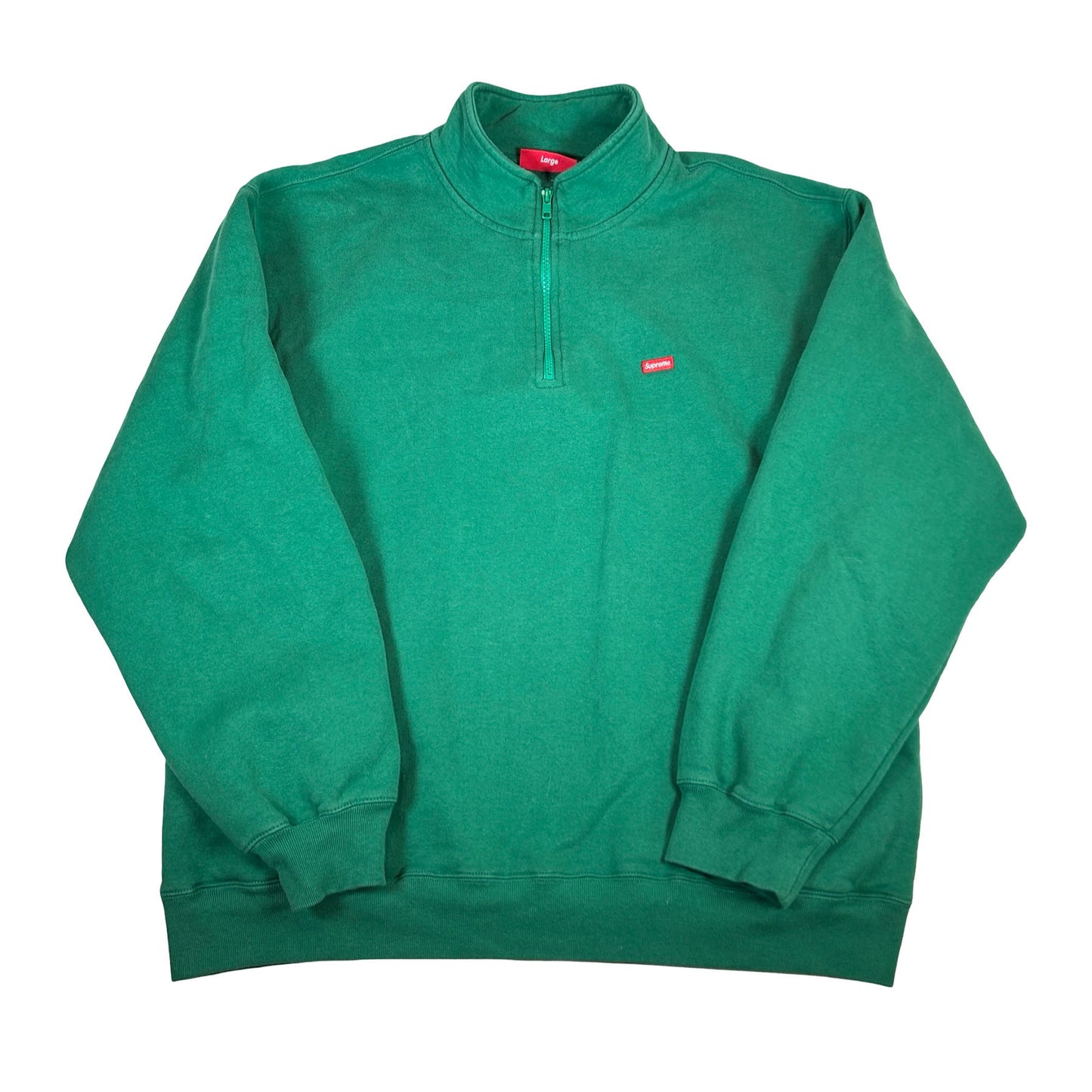 Supreme Small Box Half Zip Pullover (SS26) Green [USED] - L (Used)