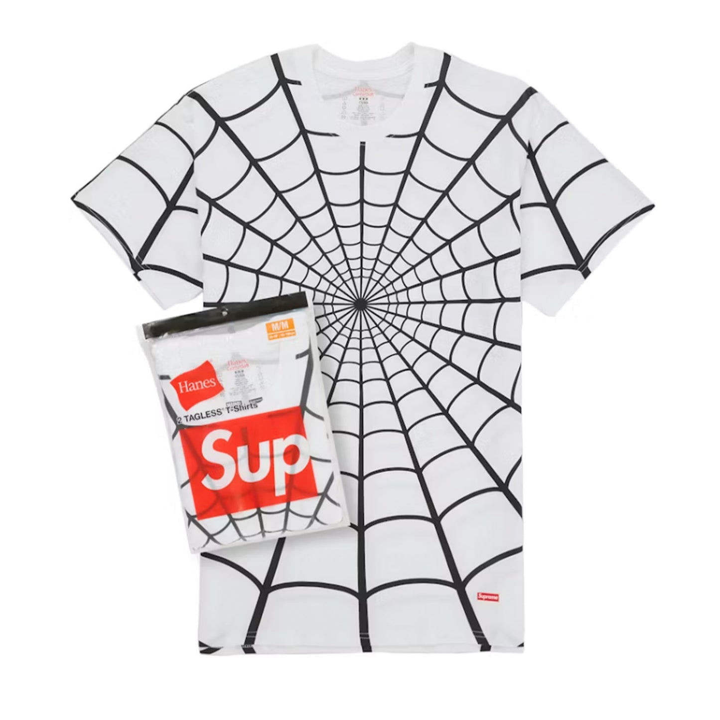 Supreme Hanes Spider-Man Tagless Tees (2 Pack) White