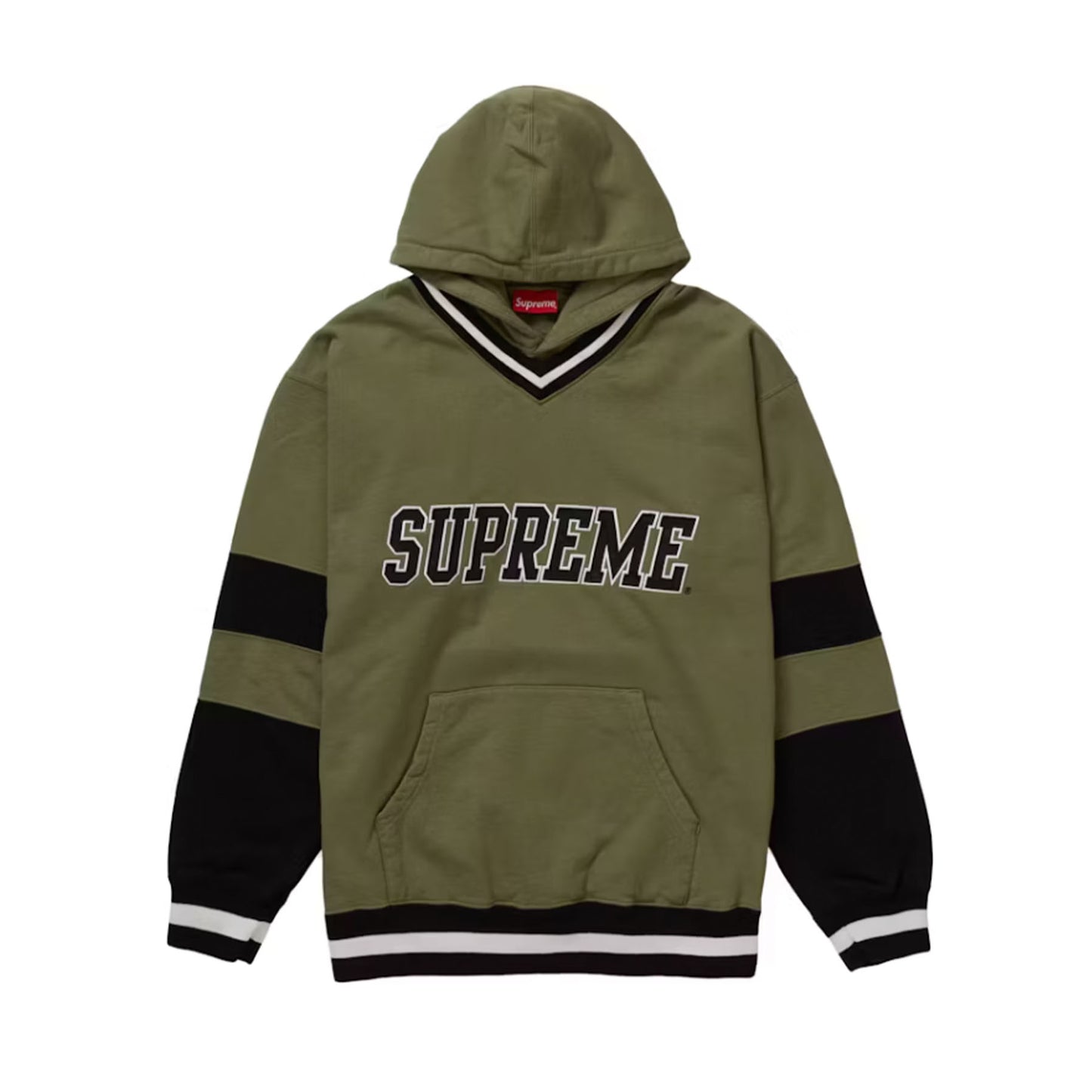 Supreme Hockey Hooded Sweatshirt Light Olive [USED] - M (Used)