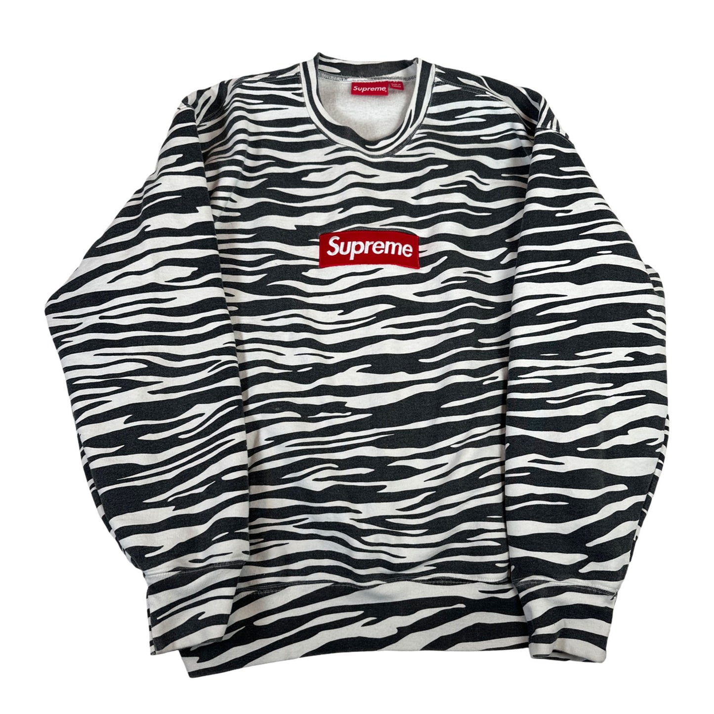 Supreme Box Logo Crewneck (FW22) Zebra [USED] - L (Used)