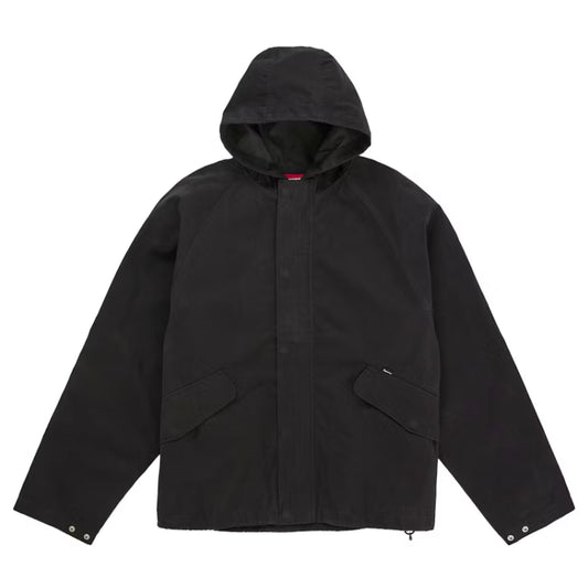 Supreme Hooded Raglan Jacket Black