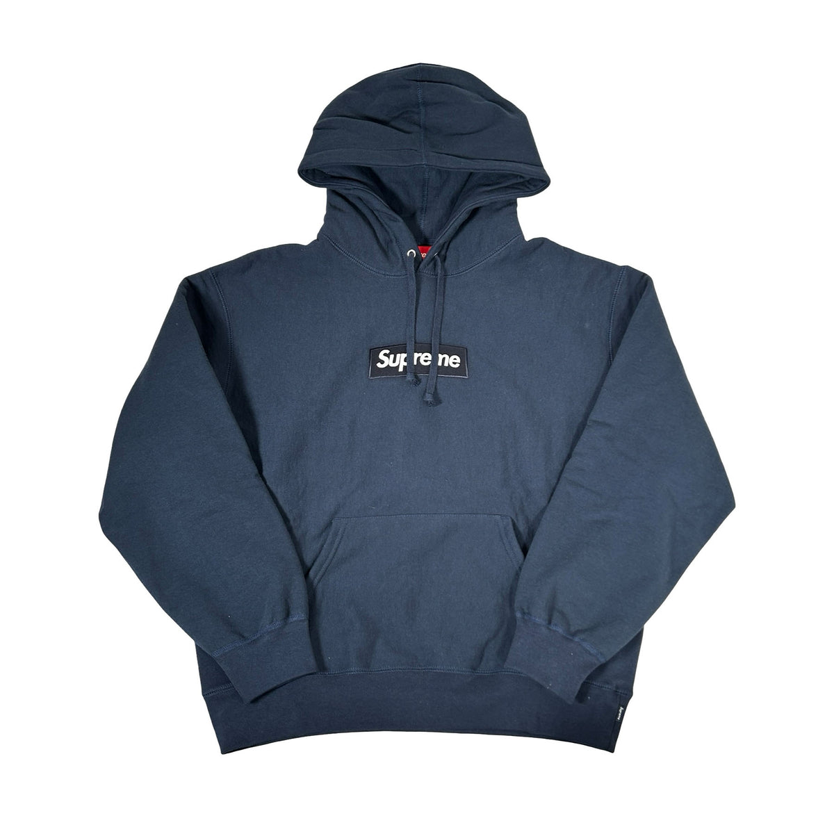 Supreme Box Logo Hooded Sweatshirt (FW25) Navy [USED] - M (Used)