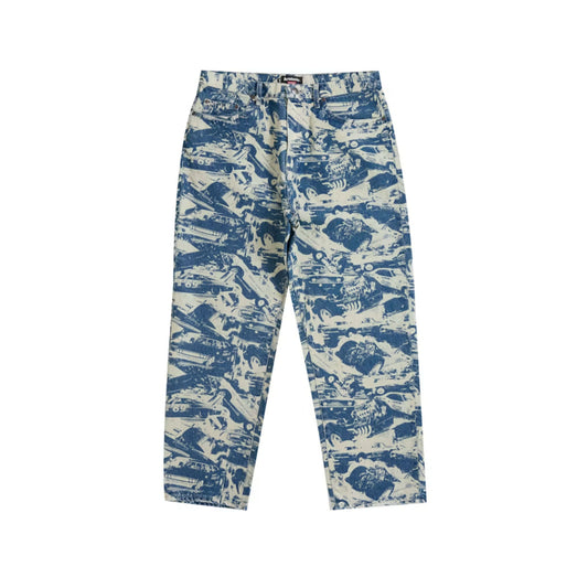 Supreme Hysteric Glamour Cars Baggy Jean Washed Indigo [USED] - 34 (Used)