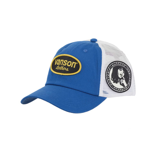 Supreme Hysteric Glamour Vanson Leather Mesh Back 6-Panel Blue