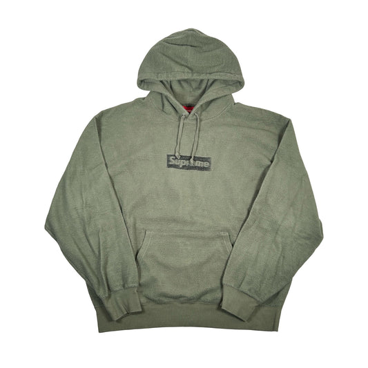 Supreme Inside Out Box Logo Hooded Sweatshirt Light Olive [USED] - M (Used3)