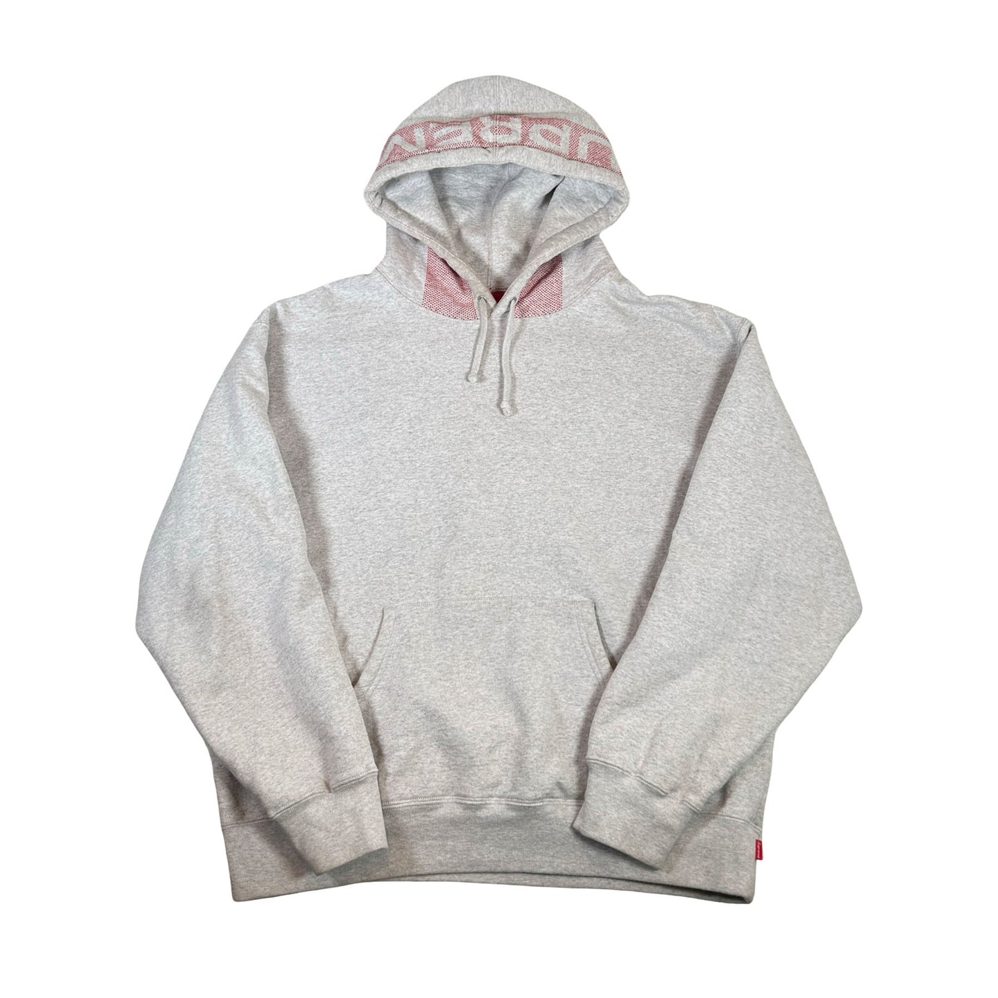 Supreme Jacquard Stripe Hooded Sweatshirt Ash Grey [USED] - M (Used)